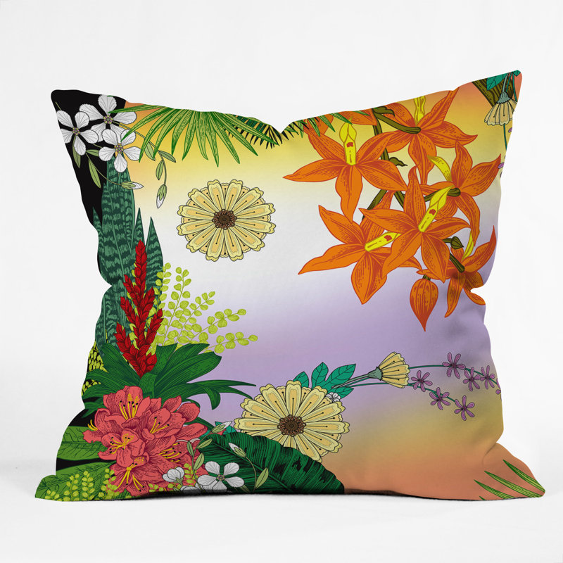 Coussin décoratif intérieur/extérieur juliana curi bothanical, 16 po x 1 po