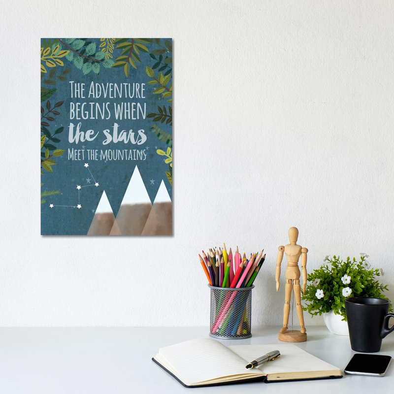 The Adventure Begins by Mia Charro - Wrapped Canvas Gallery-Wrapped Canvas Giclée, 20.32 cm H x 30.48 cm W