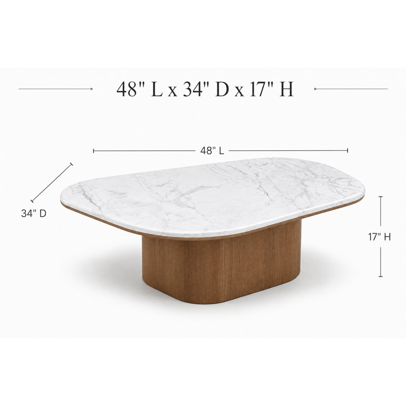 Universum Marble Nesting Coffee Table, White / Brown