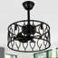 Ventilateur de plafond noir 20 pouces Fandelier