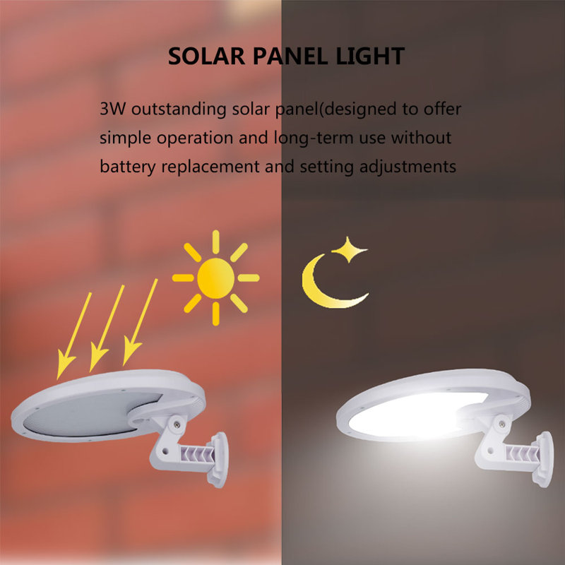 1 - Head LED Solar Powered Dusk to Dawn Outdoor Security Flood Light with Motion Sensor and Timer, White/Pure White