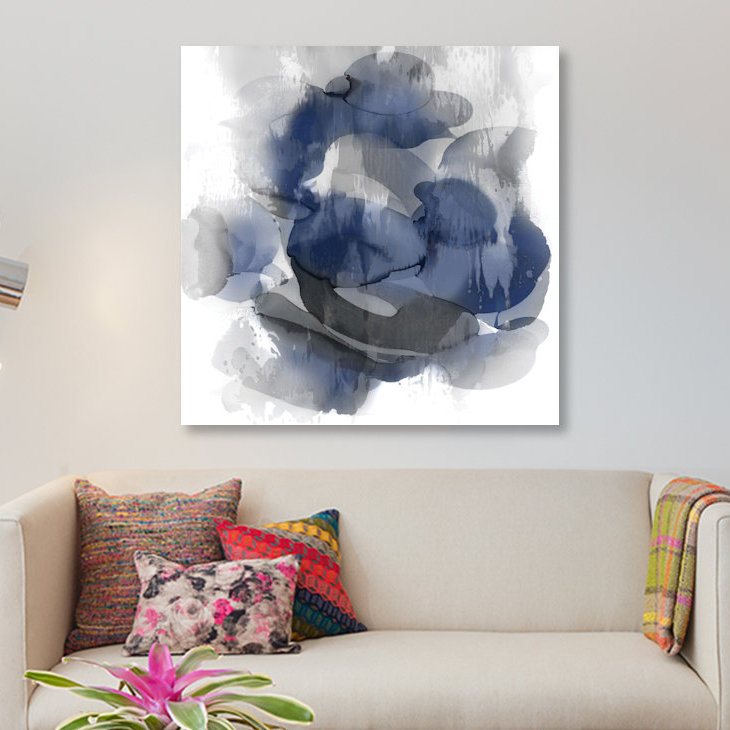 «Flow II», reproduction d'impression sur toile neutre, H 12 po x l 12 po x P 0,75 po, Pas de tapis, Toile tendue