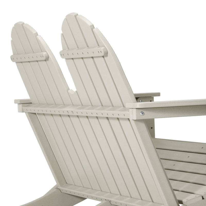 Banc pliant en poly 49 po Adirondack, Beige