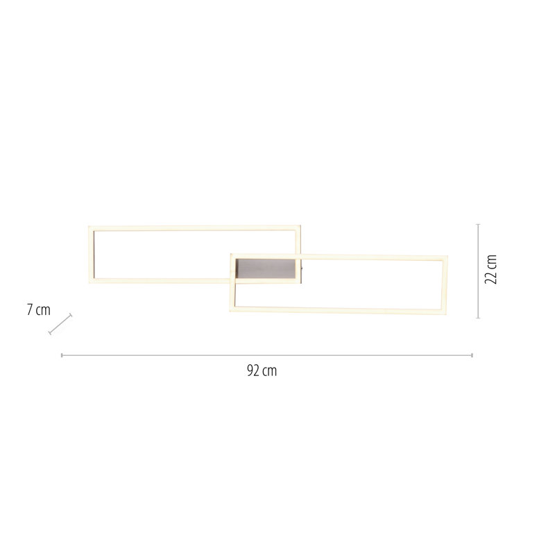 Iven LED Flush Mount, 4cm H x 8cm W x 18cm D.