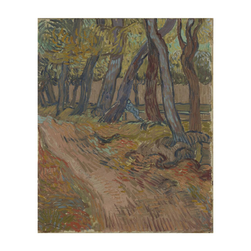 Sentier dans le jardin de l'asile par Vincent van Gogh - Estampe numérique, H 20 po x l 16 po