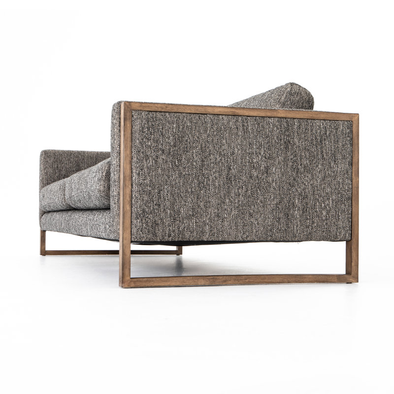 Otis 97" Square Arm Loveseat, Charcoal