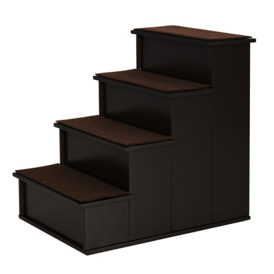 Pet Stairs From , Brown - For Small Dogs And Cats Up To 22 Lbs, With Easy Cushion By In Comfortable Hygienic