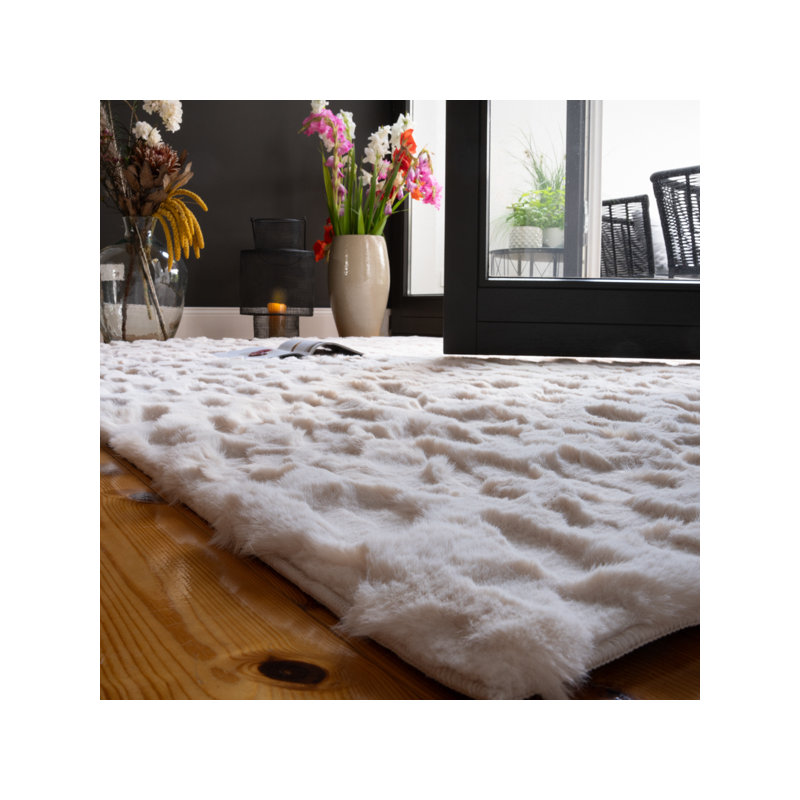 Montay Uni Hand Tufted Area Rug, Rectangular 160 x 230cm, Ivory