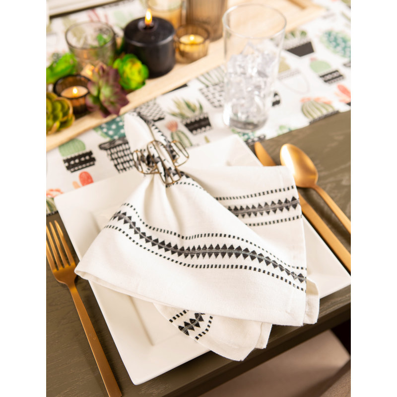 Ophir Cotton Striped Square Napkin
