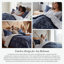 Ensemble de housse de couette réversible en microfibre à motif de botanique feuille Vilano Choice-135151744-135151742