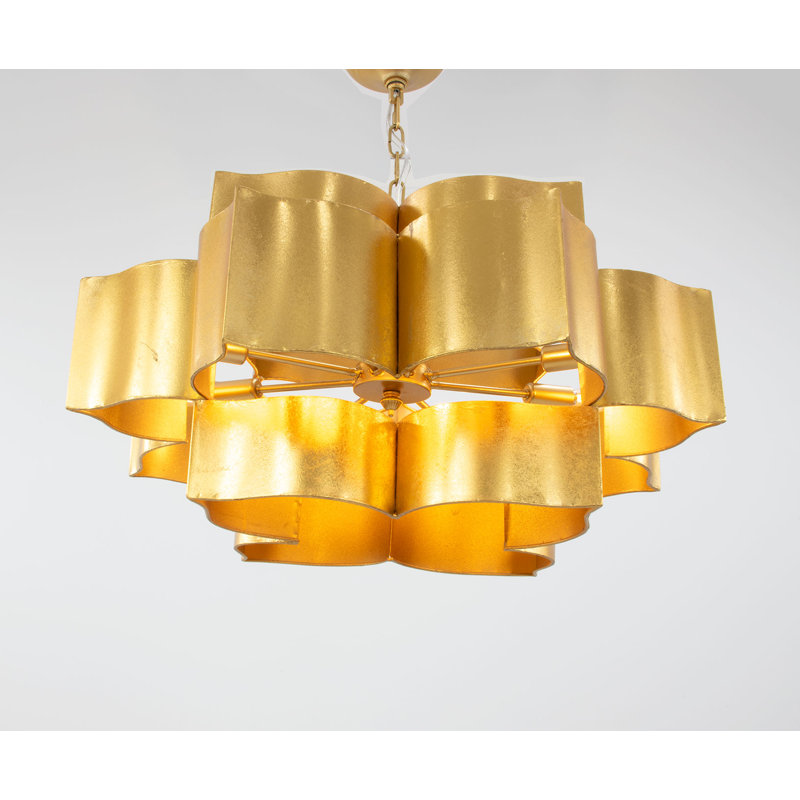 Lana 8 - Light Chandelier, Gold