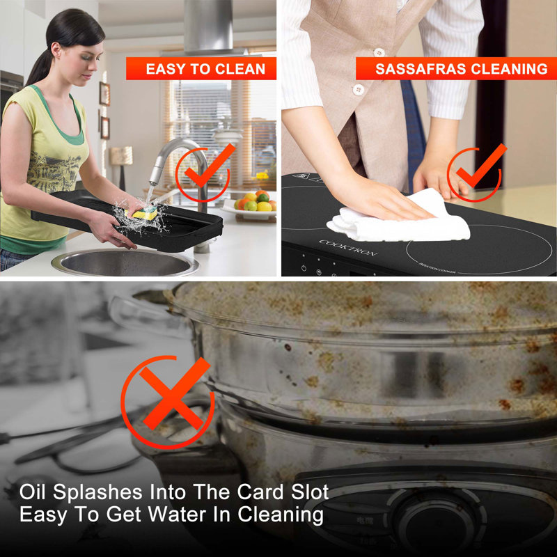 F2C Global Limited Black Electric 2 Burner Cooktop