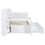Lit de jour simple en bois avec 3 tiroirs, ports USB et bureau