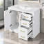 Meuble-lavabo de 91 cm avec lavabo en céramique et meuble de rangement autoportant
