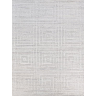 Castelli Geometric Area Rug in Light Silver
