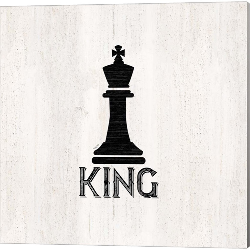 Pièce d'échecs «King & Queen» par Tara Reed, art sur toile (ensemble de 2)