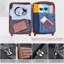 Ensemble de 3 valises - Valise à carreaux 24 po avec sac de toilette à sec TSA