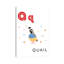 Alphabet Flash Card Q - impression d'art graphique-52837139-52837140-52837146