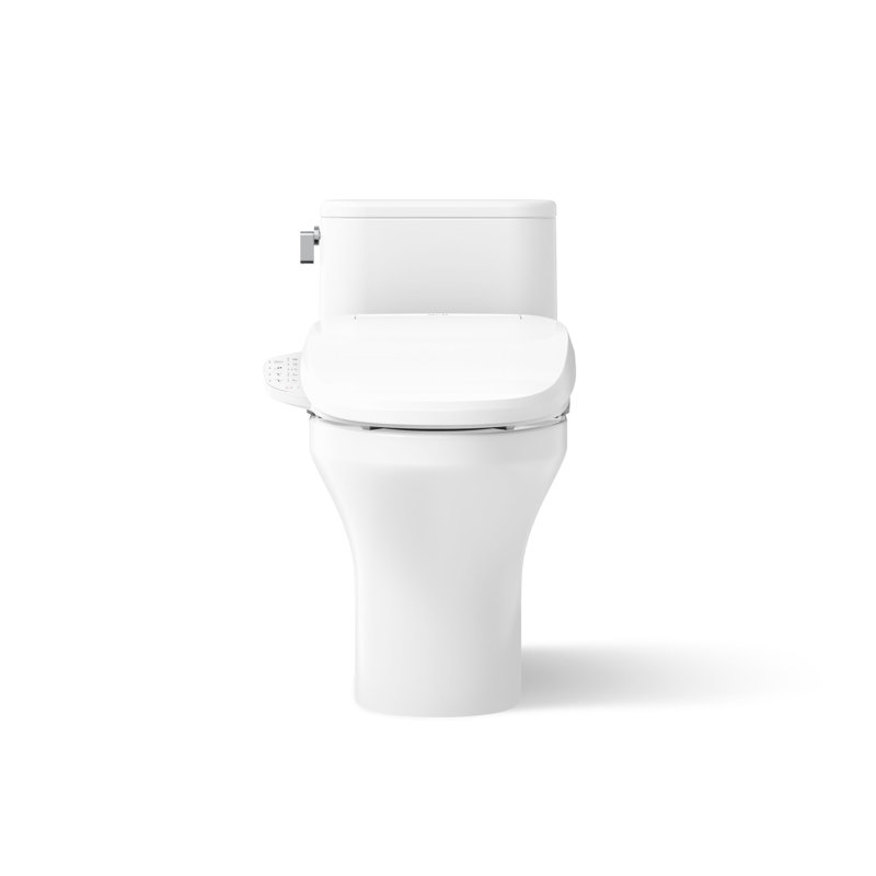 Spacity Hidden Cord One-Piece Compact Elongated Toilet With Skirted Trapway, 1.28 Gpf (Seat Not Included)