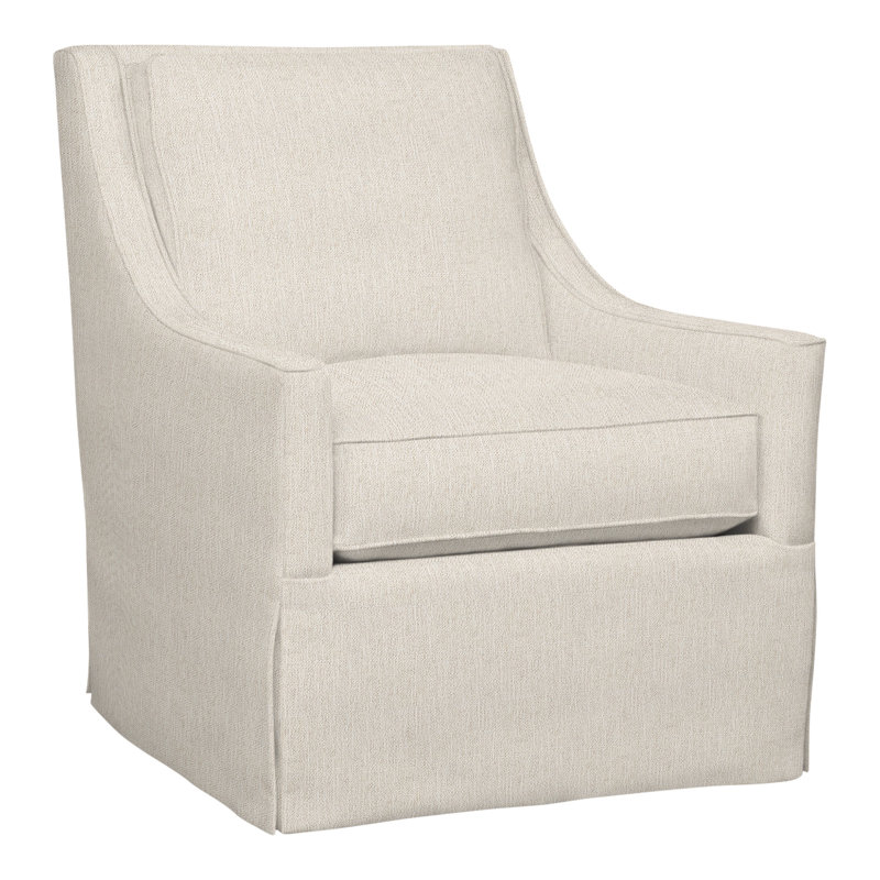 Fairmount Slipcovered Armchair, Instant Parchment, Satin White