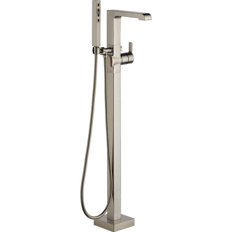 Garniture de robinet de baignoire autoportante Ara, Acier inoxydable Brilliance