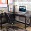 Bureau de travail en L brun de 57 po Home Office - Vaste espace et construction avec large bureau