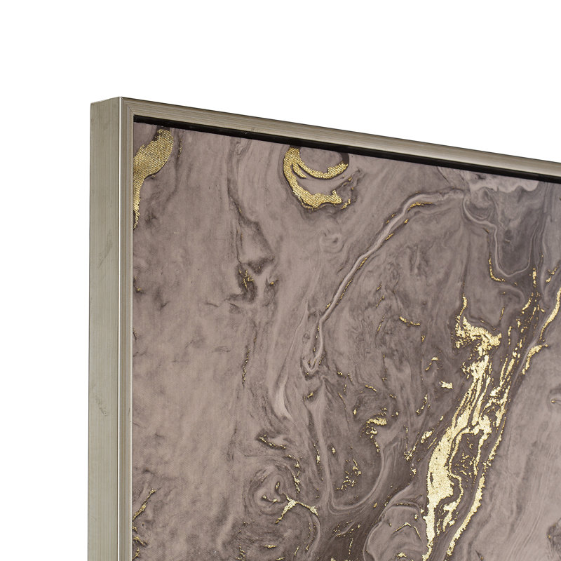 Taupe Marbling Print