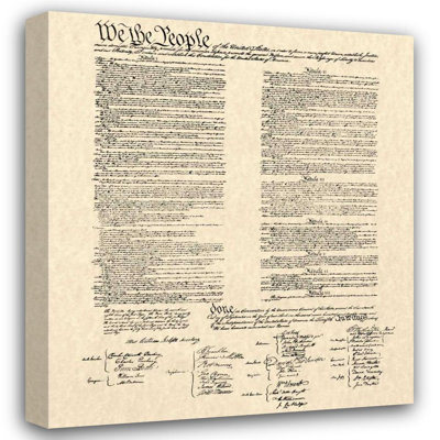 Alcott Hill® Continental Congress Gallery Wrapped Canvas Art Titled: Constitution Document