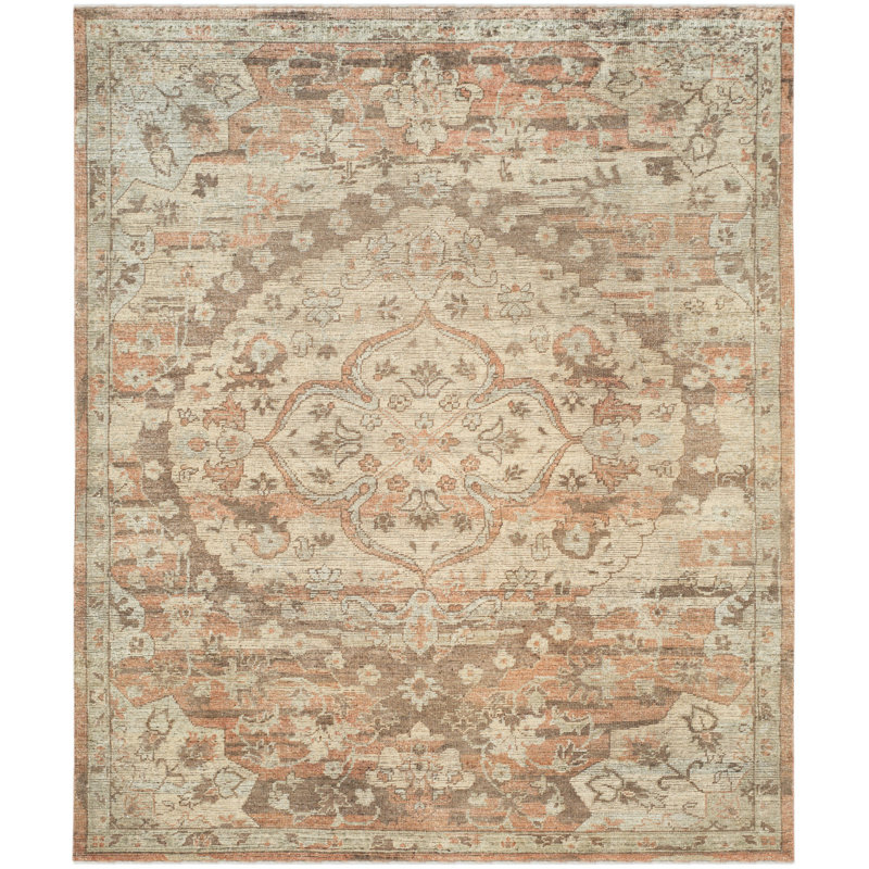 Tapis oriental en laine noué à la main Kline, Rectangle 6 pi x 9 pi