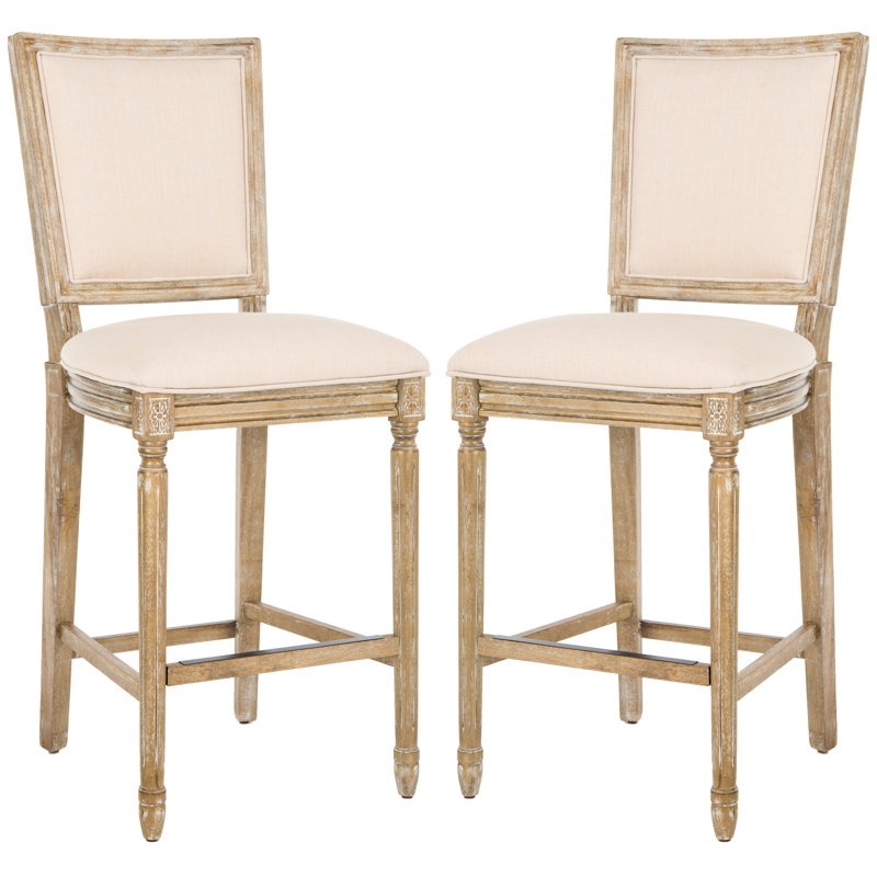 Tabouret de comptoir et de bar, Tabouret de bar (siège d'une hauteur de 30 po), Cadre beige / chêne