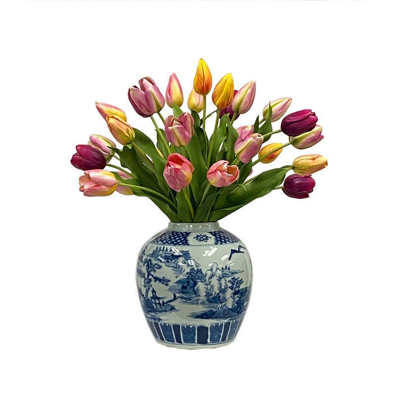 Centre de table tulipe en pot