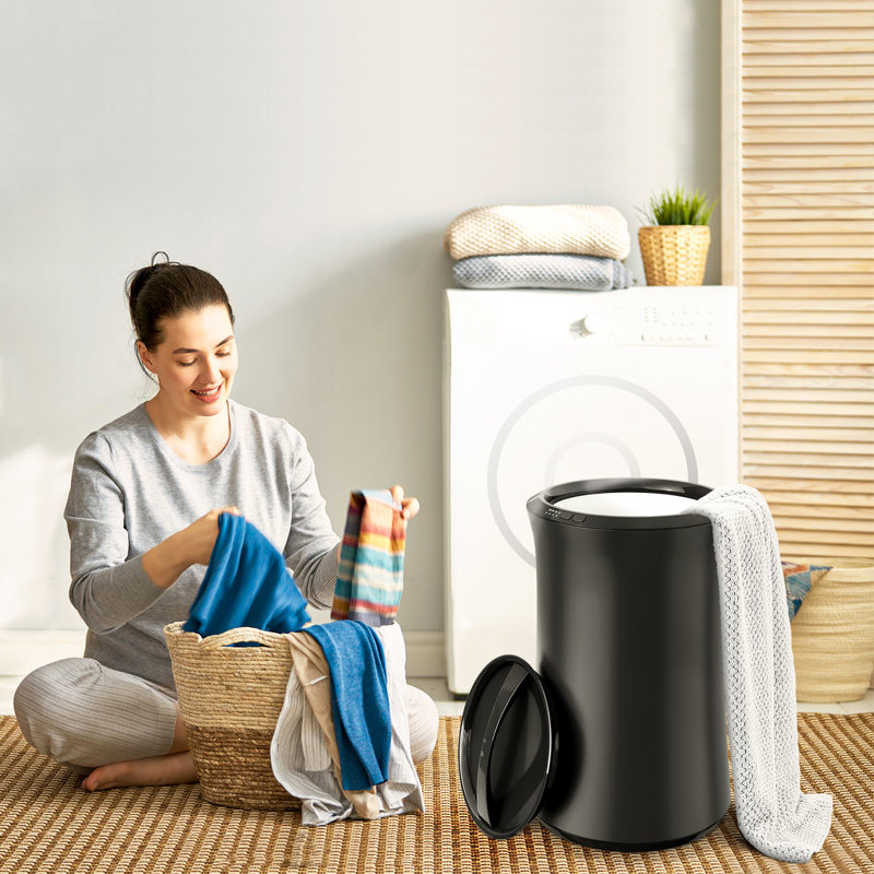 Freestanding Electric Towel Bucket Blanket Warmer Bucket, Black