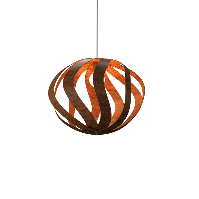 Luminaire suspendu simple à 1 lumière Clean, Imbuia