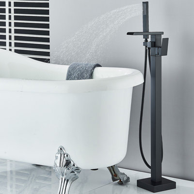 Robinet de baignoire autoportant avec systèmes de baignoire et de douche Waterfall