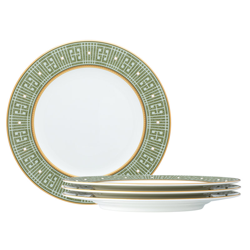 Noritake Infinity Salad Plates, 8-1/2", Green Gold