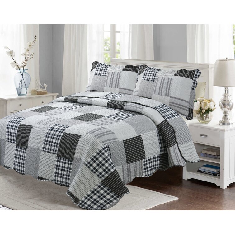 Nautica Ardmoore Grey Standard Cotton Reversible 2 Piece Quilt Set &  Reviews - Wayfair Canada