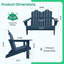 Creaghan 49" W Folding HDPE Double Adirondack Chair-42453684