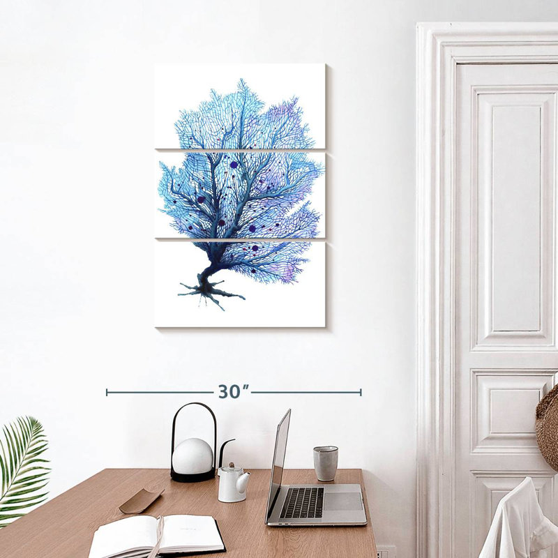 Bleu corail Brampt, H 32 po x l 20 po