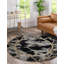 Keins Black Modern Abstract Geometric Area Rug – Soft Washable Polypropylene Carpet for Living Room, Bedroom & Hallway – Stain Resistant & Durable Home Floor Mat-1624583220