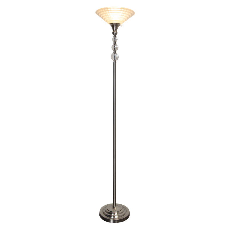 Lampe torchère Farny, Nickel poli