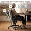 Chaise de bureau à dossier croisé avec roulettes, assise de 64,3 cm de large, soutien lombaire gonflable, accoudoirs réglables en 4D, repose-pieds semi-circulaire, capacité de charge de 150 kg-1676085978