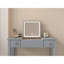 Bureau de coiffeuse multifonctionnel avec éclairage réglable à 3 niveaux avec miroir rabattable et rangement Table de maquillage profonde 15,75 po 2 tiroirs et 3 boîtes de rangement amovibles Bureau de bureau compact gris-1178006574