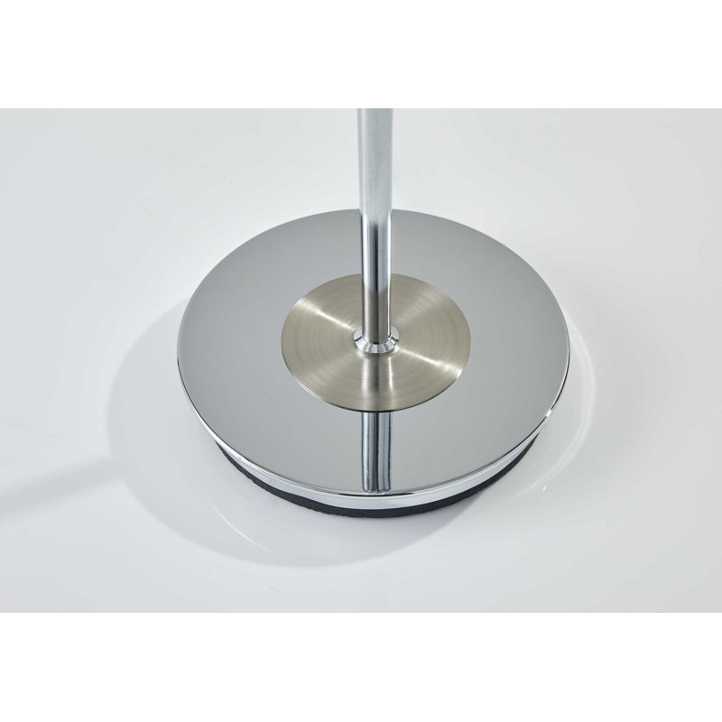 Raglesville 71.5'' Torchiere Floor Lamp, Chrome, White