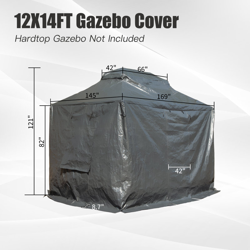 Universal Winter Cover for Gazebo, 121" H x 169" W x 145" D