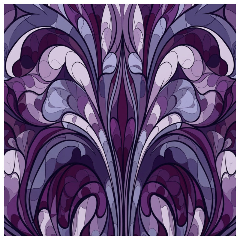Housses de couette damassé mauve complexe, Lit simple
