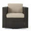 Chaise d'extérieur pivotante en rotin avec coussins-31228830