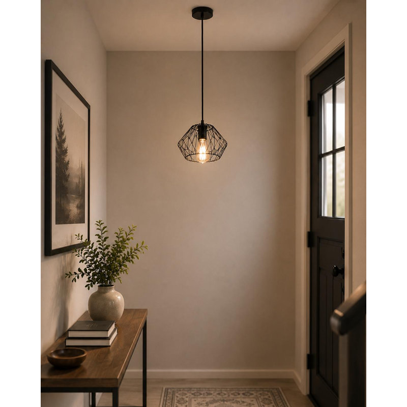 Luminaire suspendu suspendu moderne en métal noir