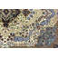 Tapis bleu / jaune en laine oriental noué à la main 5 pi 7 po x 7 pi 6 po