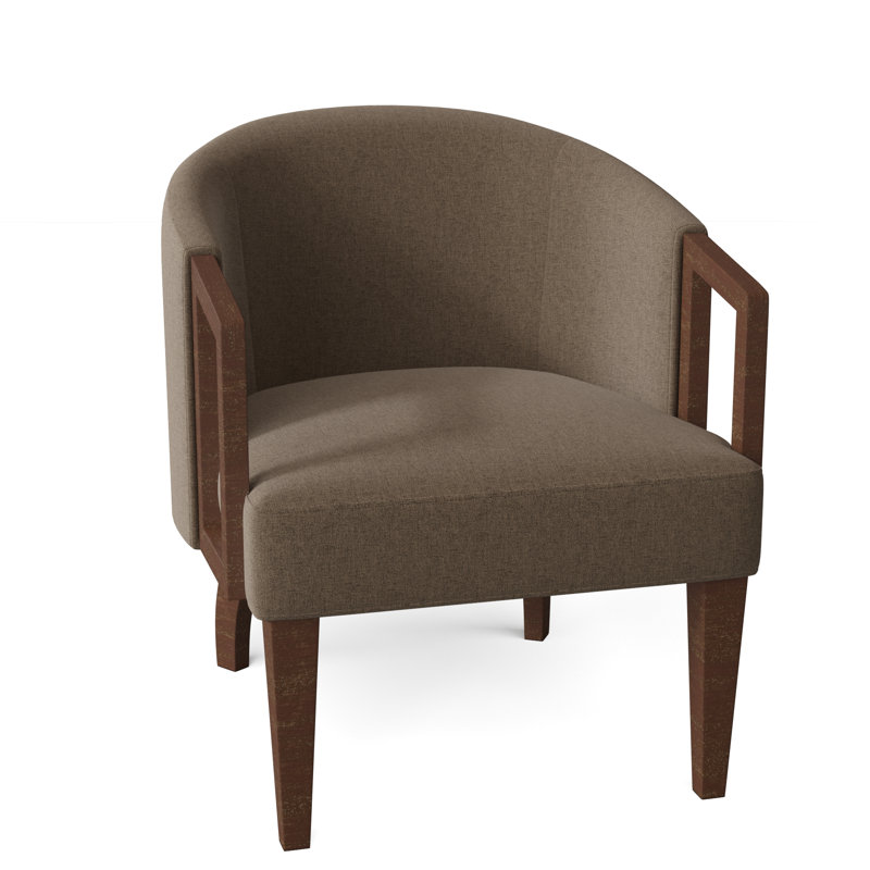 Brayden Upholstered Barrel Chair, Sand (9508 05), Charcoal