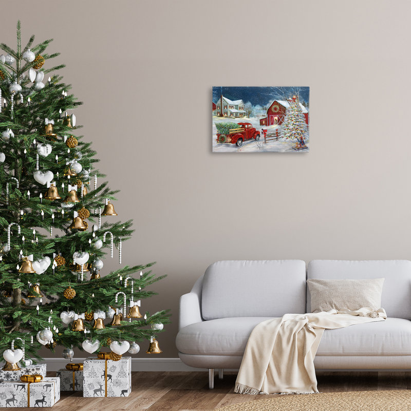 «Snowy Winter Farmhouse» par Ruane Manning, H 16 po x l 24 po